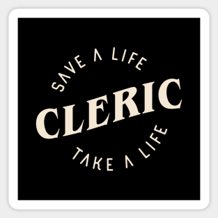 Cleric Save a Life Tabletop RPG Sticker